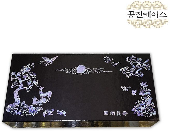 자개지함 공진단상자 10환 환상자 종이 싸바리 고급 자석형 선물 박스 환포장, 1개