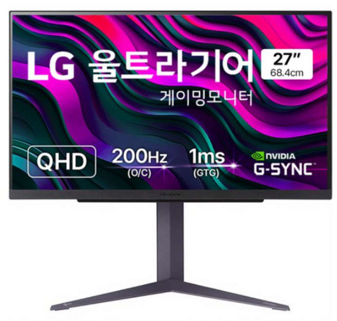 LG전자 QHD 울트라기어 게이밍 모니터 방문설치, 68.4cm, 27GS85Q
