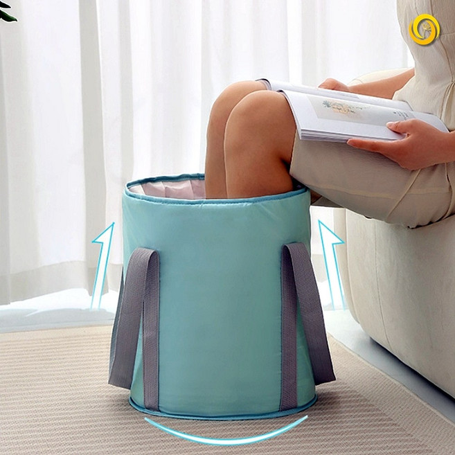 족욕 바구니 접이식 족욕 대야 휴대용 웰빙 발 풋스파, 1개