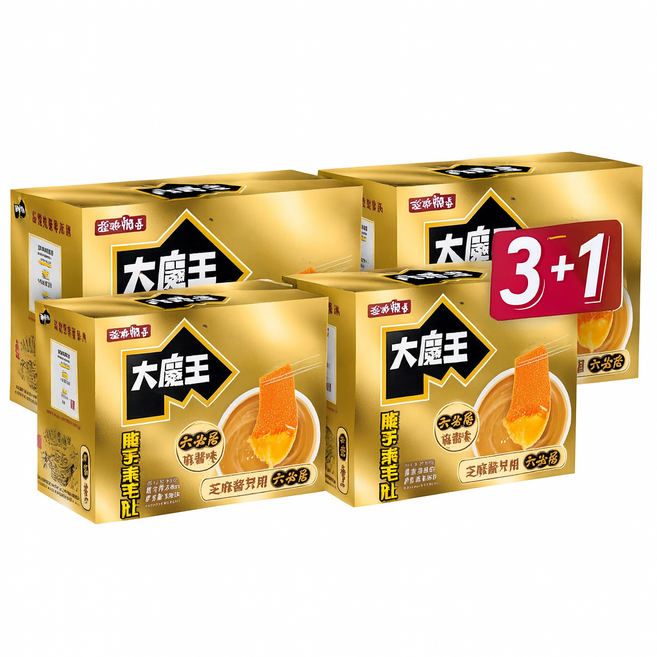 [3+1특가] 대마왕 설곤약마라참깨소스맛 천엽 식감 중국 간식, 4개, 360g