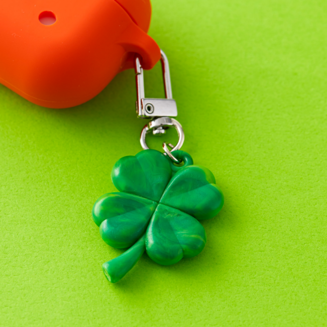 [노플라스틱선데이] 행운 네잎 클로버 럭키 키링 열쇠고리, 1개, 럭키키링