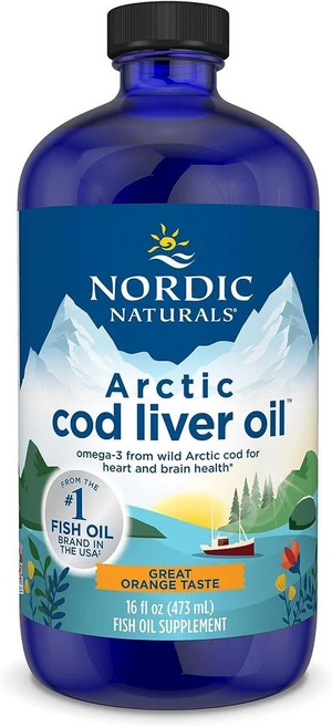 노르딕내추럴스 아틱 코드리버오일 대구간유 오메가3 오렌지맛 Nordic Naturals Arctic Cod Liver Oil, 3개, 473ml - 쿠팡