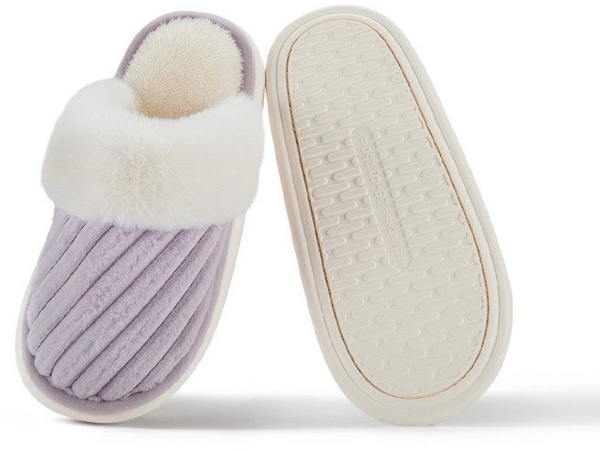 가정 장식 여성의 겨울 순수 면화 졸라매는 끈 부드러운 바닥 빛 Baotou 단순 플러시 슬리퍼 따뜻하고 귀여운 미끄럼 방지