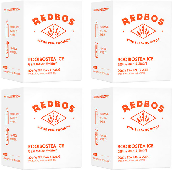 레드보스 아이스 루이보스티 20티백, 1g, 1g, 4개, 20개입