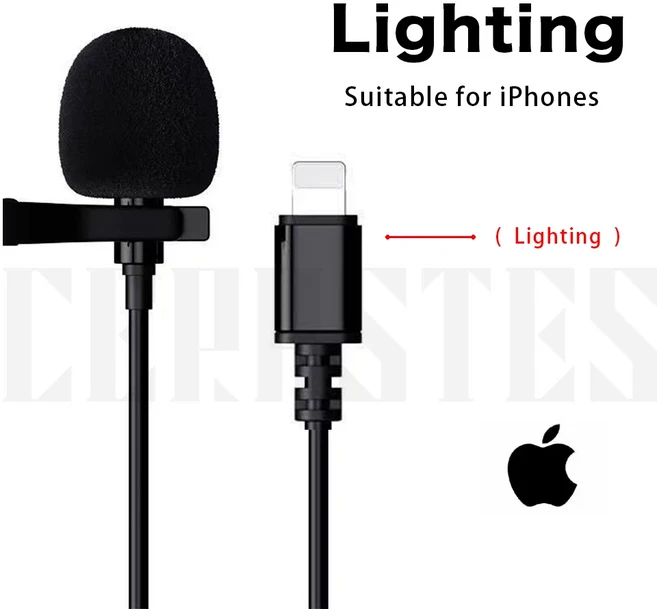 카메라용 고충실도 외부 유선 마이크 휴대폰 컴퓨터 조명 Type-C 마이크로 USB 인터페이스 마이크 HD, 05 Lighting