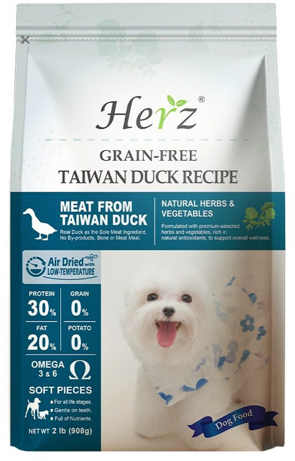 Herz 赫緻 饗宴鮮肉糧 低溫烘培狗糧, 1個, 赫緻單一純肉-鴨肉2磅, 908g, 鴨子