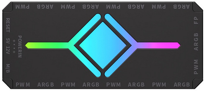 AUSEN 稜鏡 ARGB PWM 控制器 支援主板光效軟體, 風扇控制器【黑色】, 黑色, 風扇控制器