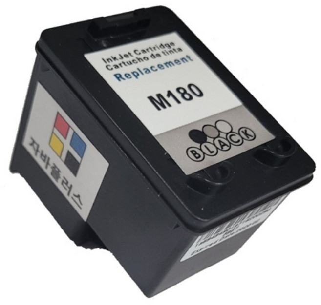 자바플러스 삼성 대용량 재생 호환 잉크 SL-J1660 J1665 J1663 SL-J1770FW INK-M180 INK-C180 XL, M180XL 검정 잉크, 1개