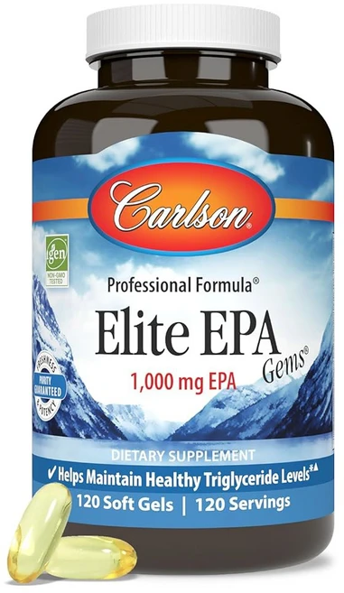 칼슨 - EPA 젬 1000mg 어유 어획 노르웨이 지속 가능한 공급, 120 Count (Pack of 1), 1개, 120정 - 쿠팡