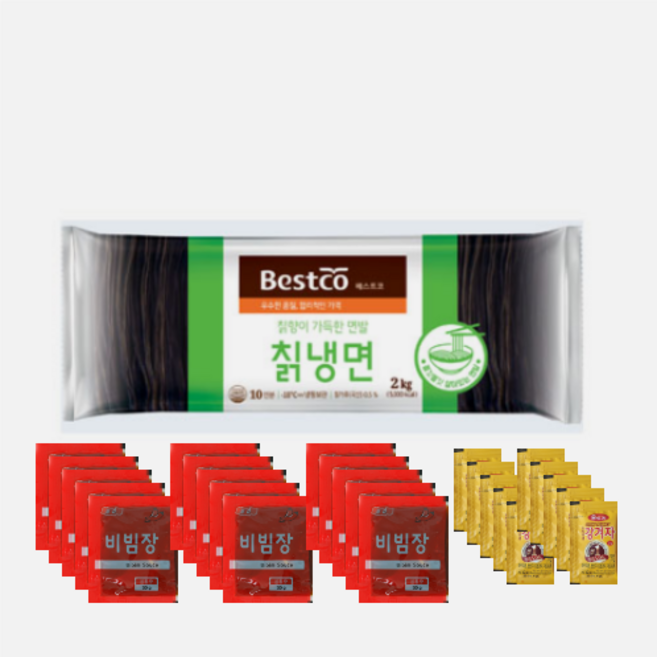 칡냉면 비빔장 10인분세트 비빔장 5개 추가증정 강겨자10개증정 당일발송, 10인분, 2kg