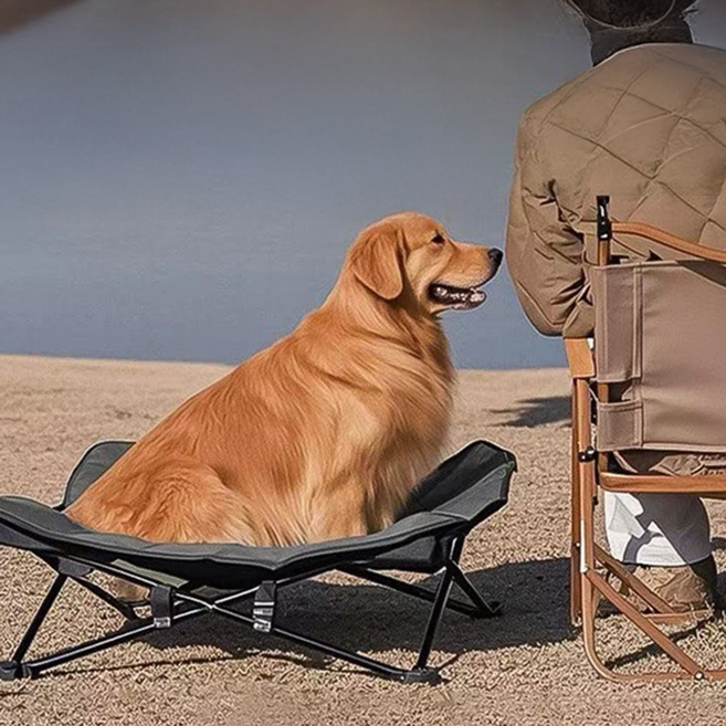 거와스 반려동물 접이식 캠핑 해먹침대, 1개, 연그레이