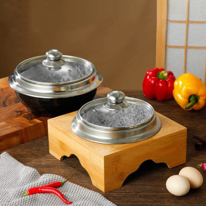 누룽지 만드는 솥 오목팬 전병 가마솥 파전 돌솥 생선팬 14cm 단일냄비 대마끈, 1개