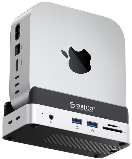 ORICO MiniDock Mac mini M4 & NVMe SSD 6-IN-1 USB3.2 10Gbps Mac mini M4Pro 전용 스탠드 독
