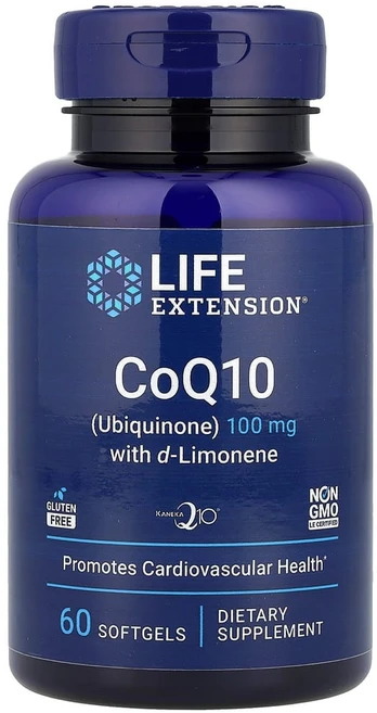 라이프익스텐션 Super-Absorbable CoQ10(유비퀴논) d-리모넨 100mg 소프트젤 60정, 1개 - 쿠팡