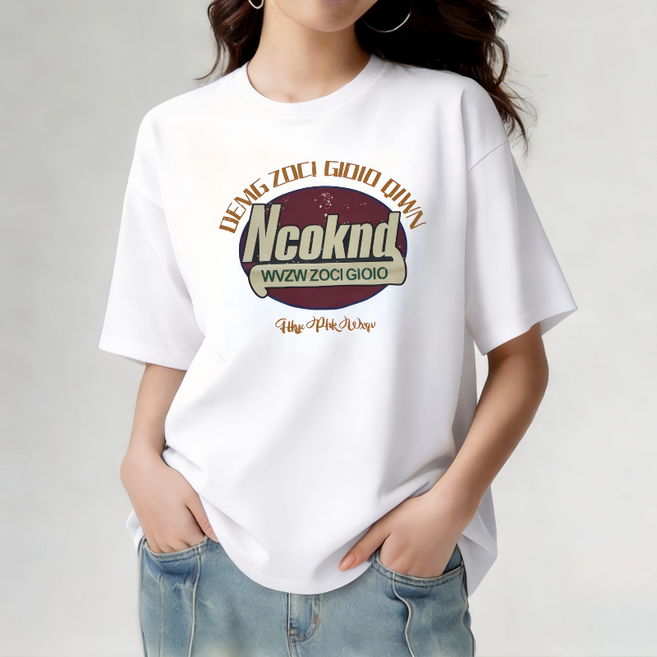 스윗스타일 여성 순면 루즈핏 빈티지 반팔 티셔츠