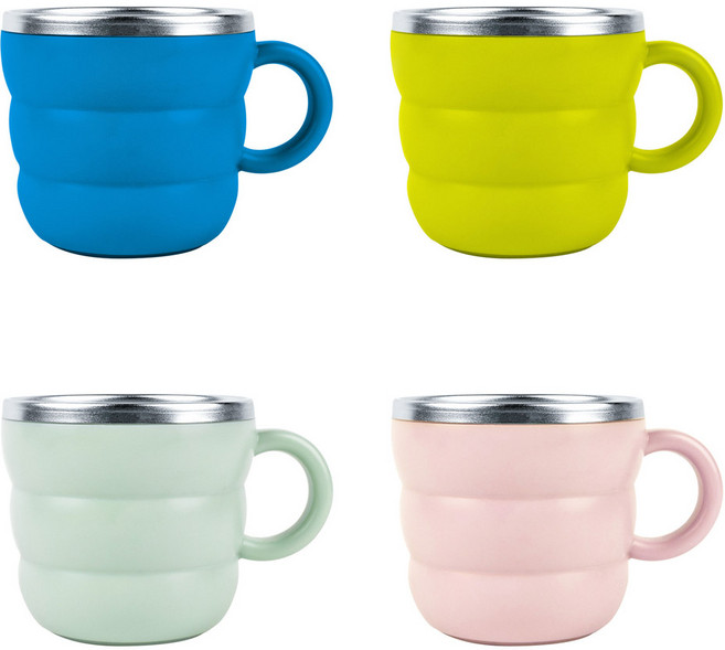 홈앤키즈 릴팡 티어제로 항균 식기세척용컵 튜브 스텐컵 유아 어린이 물컵 양치컵 스텐컵, 티어제로 컵_레몬, 1개