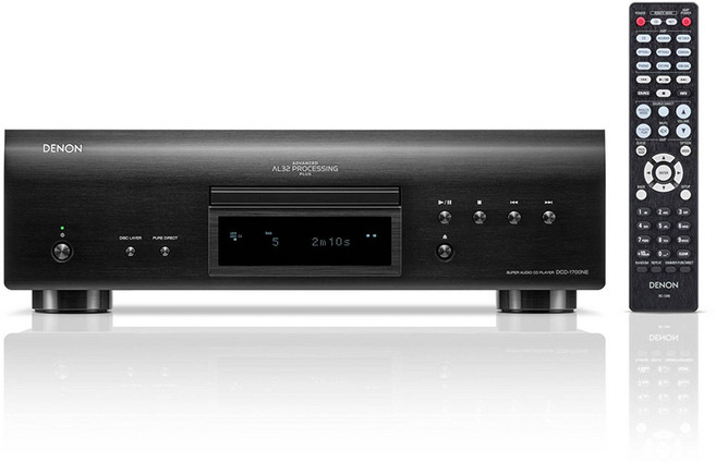 데논 DCD-1700NE SACDCD 플레이어 + 말레나 광케이블[3M], 블랙, 색상:블랙