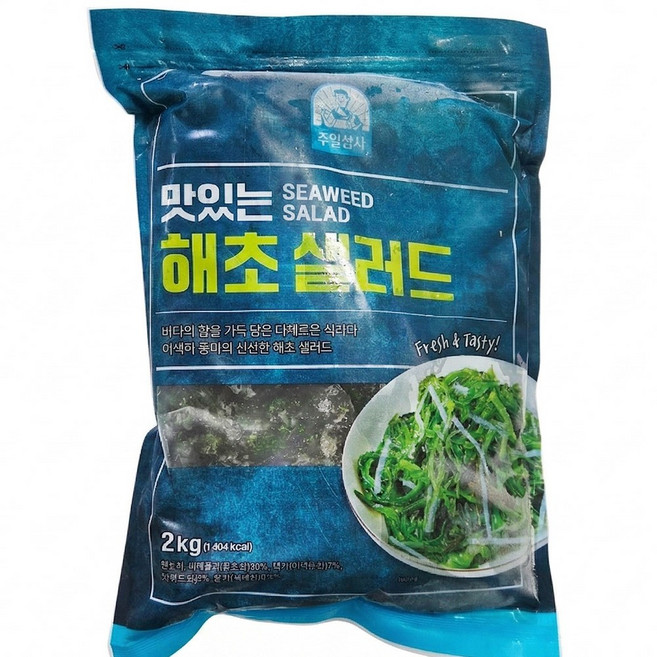 바다받아 국내산 해초샐러드 모듬 미역 다시마 톳 한천, 2kg, 1개