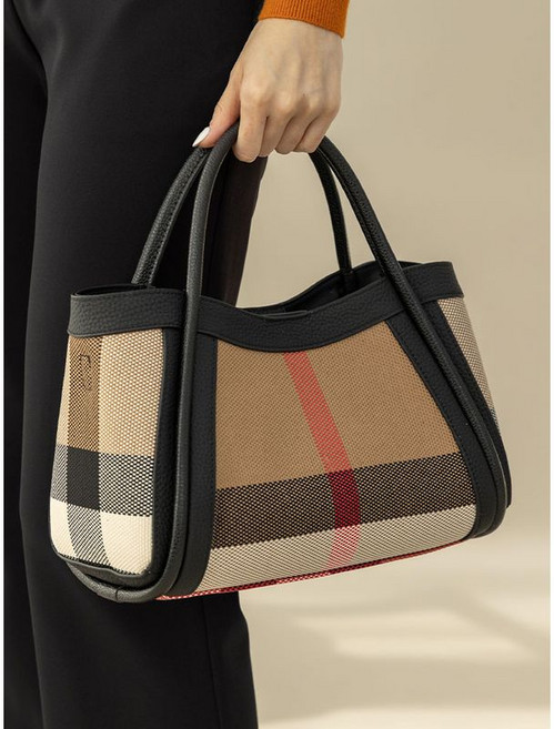 [디얼마미] 멀티 체크 소가죽 가방 마담 미시 중년 여성 빅사이즈 40대 50대