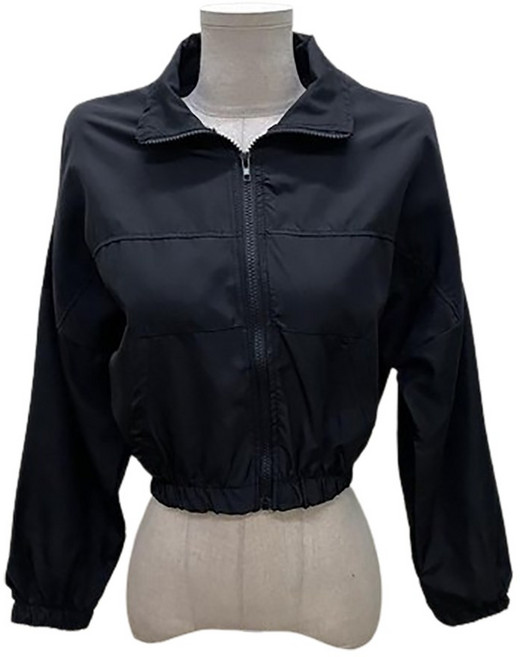 스타일자키 여성 간절기 환절기템 하이넥 짧은 아노락 점퍼 쿨링 바스락 포켓집업 장마철자켓