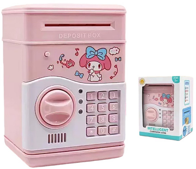 쿠로미 시나모롤 멜로디 미니 비밀번호 장치 저금통 선물, B 멜로디