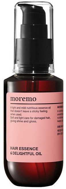 끈적임 없이 가볍게 모레모 헤어에센스 딜라이트풀 150ml 클리닉 식물성 오일 손상모케어 세럼, 1개