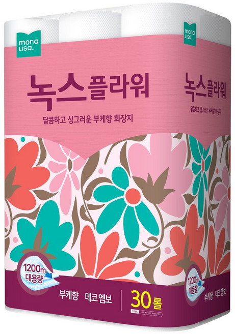 모나리자 녹스플라워 화장지 2겹 40m, 30개입, 1개