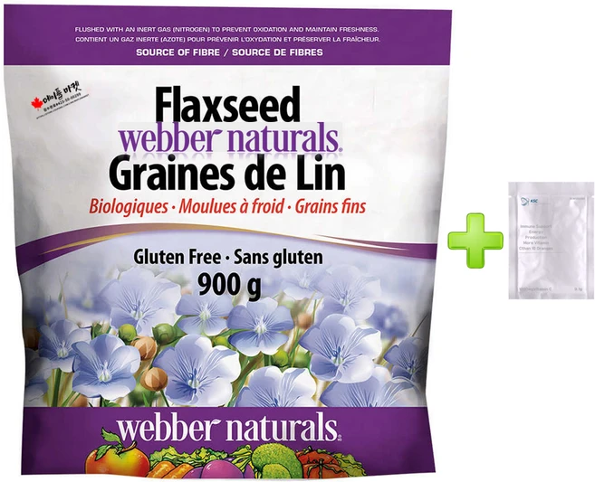 웨버네추럴스 천연 아마씨 파우더 분말 900g+멀티비타민 1개 정품 캐나다 직배송, 900g - 쿠팡