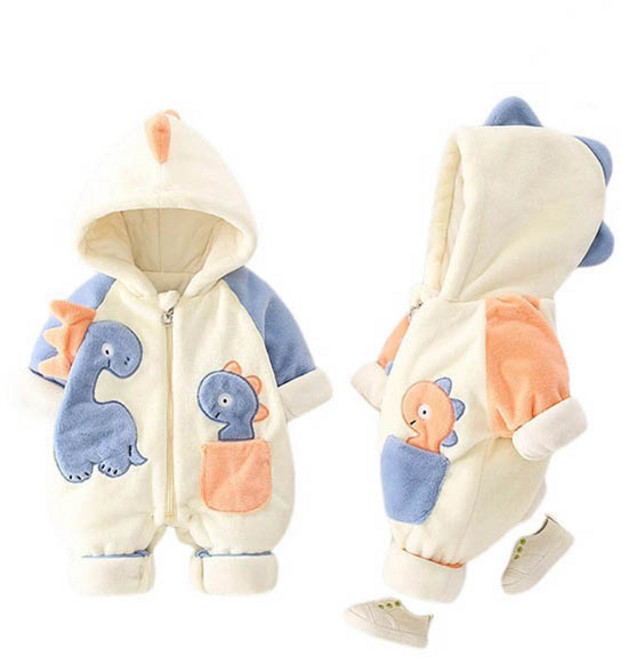 하방방 아기공룡 베이비 부드러운 외출 우주복