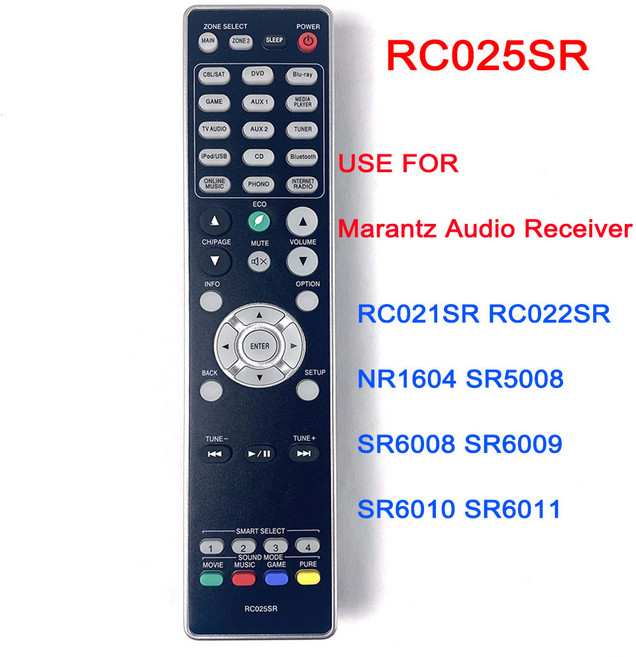 RC025SR 새로운 리모콘 Marantz 오디오 수신기 RC021SR SR5008 NR1604 RC022SR SR6008 SR6009 SR6010 SR6011, 1개