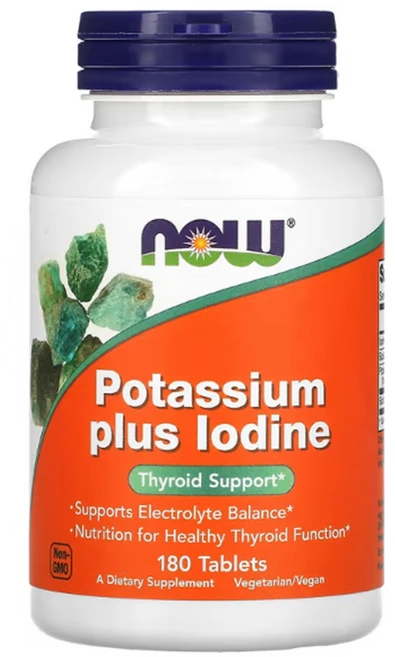 나우푸드 칼륨 플러스 요오드 타블렛 180정 Potassium Plus Iodine, 1개 - 쿠팡
