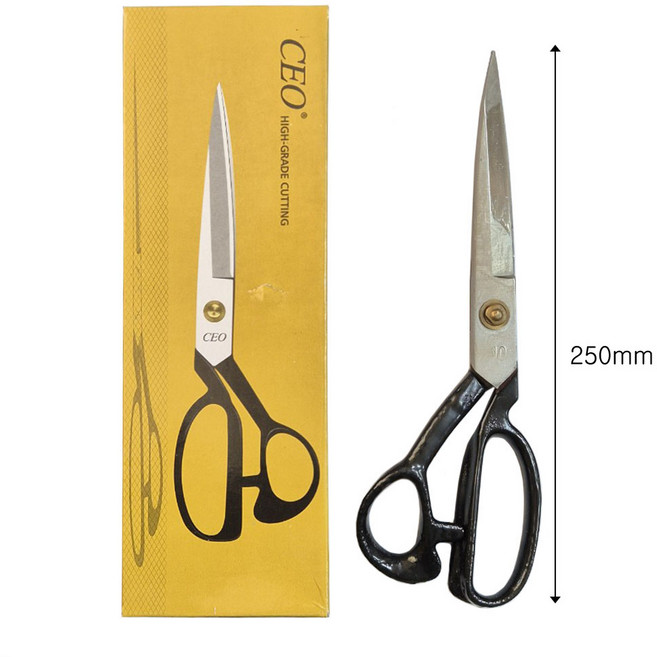 CEO 재단가위 원단가위 재봉 수예 코팅손잡이 (다섯사이즈), 10"(260mm), 1개