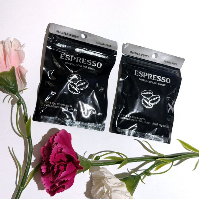 韓國ESPRESSO COFFEE COOLING CANDY 無糖 薄荷咖啡糖 夾鏈袋, 15g, 1個
