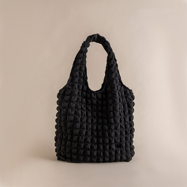 BabyHippo 韓版雲朵泡泡包 奶油格子包 學生書袋 可愛肩背包 環保提袋