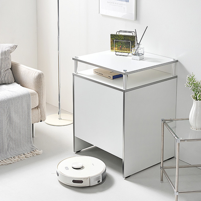 마레앤코 실버라이닝 미드센츄리 로봇청소기 수납장, 단품