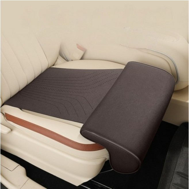 자동차 좌석 메모리 폼 다리 받침 스웨이드 좌석 다리 받침 일체형 주 운전석 보조 운전석 좌석 연장 패드H380, 블랙, 1개