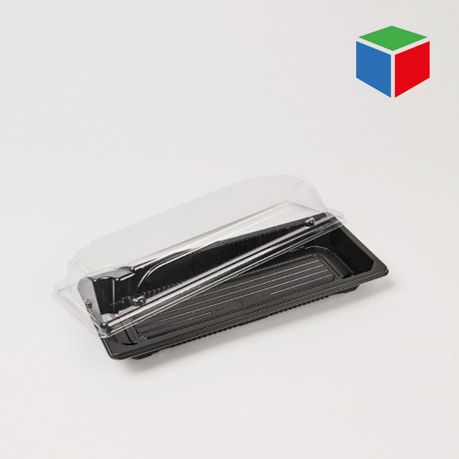 고강도 초밥용기 HP-02 검정 합세트, 400개