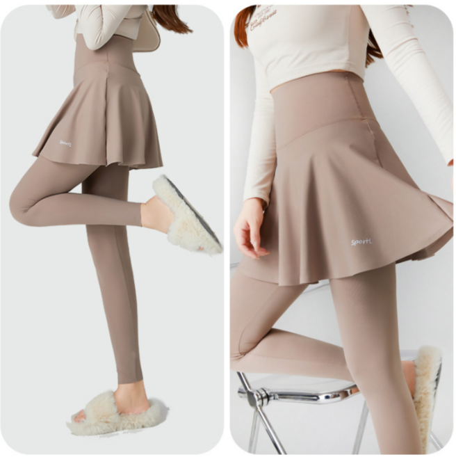 2024신상 데일리 요가 헬스 스포츠 다용도 하이웨스트 9부치마레깅스