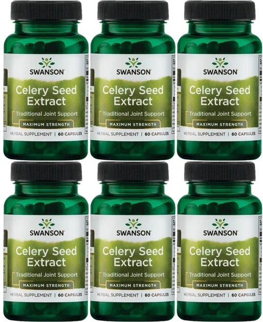 스완슨 셀러리 씨앗 추출물 150mg, 6개, 60정 - 쿠팡