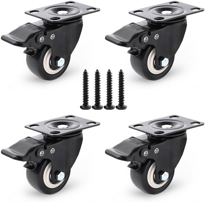 엠파이어 우레탄 2인치 회전 브레이크 바퀴 50mm Z6, 4개