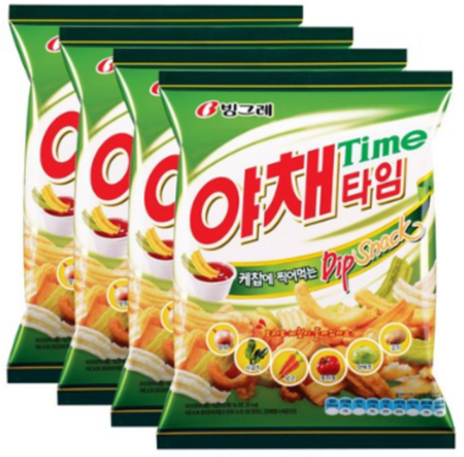 빙그레 야채타임, 70g, 4개
