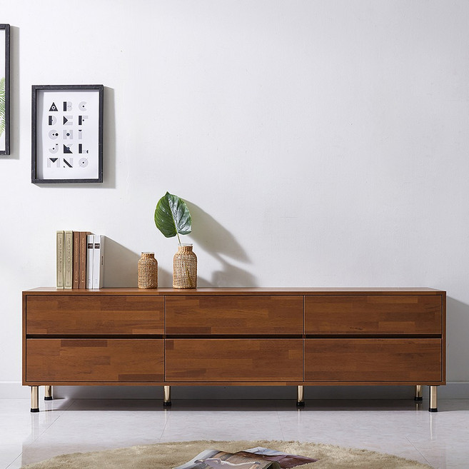 [아트랙] 샤인 2단 1200 1500 1800 거실장 2단거실장 tv다이 협탁 거실장세트 (색상5종), 멀바우/멀바우