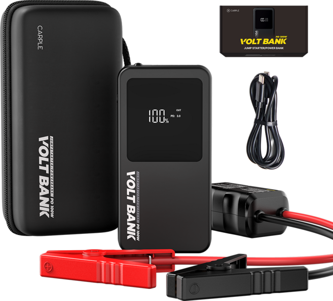 카플 14800mAh 자동차 스마트 점프스타터 차량 보조배터리 볼트뱅크 100W, 1개