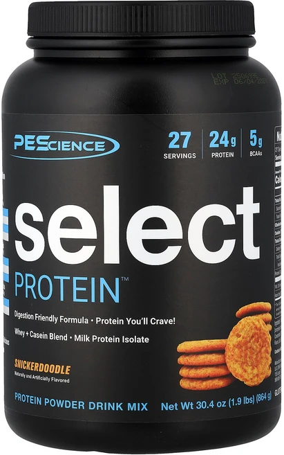 PEScience Select Protein™ Powder Drink Mix Snickerdoodle 1.9 lbs (864 g), PEScience, Select Protein™ Pow, 864g, 1개 - 쿠팡