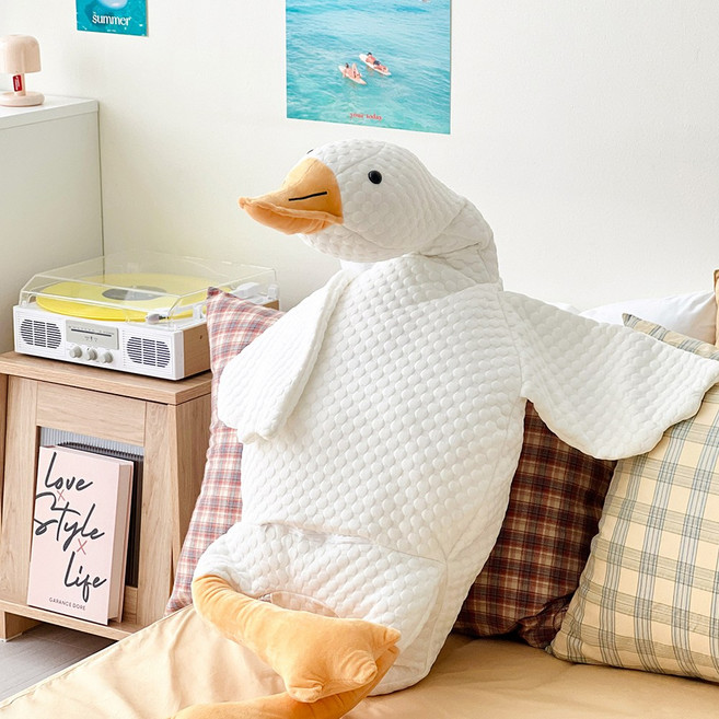 [여름필수템] 루시아이 슈퍼 쿨링 냉감 오리 바디필로우, 화이트