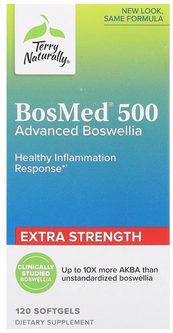Terry Naturally BosMed 500 Advanced Boswellia 500 mg 120 Softgels, 120정, 1개 - 쿠팡