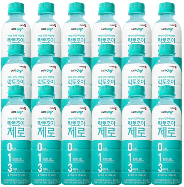 종근당건강 락토조이 제로 350ml / 마시는 유산균음료, 18개