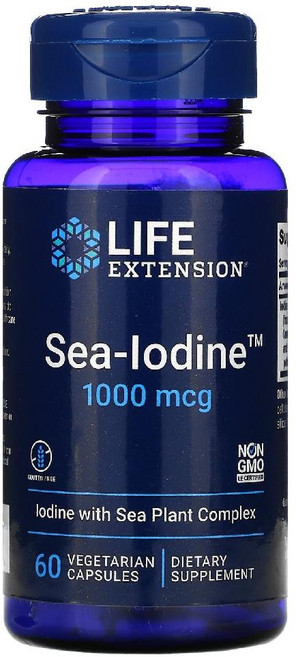라이프익스텐션 씨 아이오딘 베지테리안 캡슐, 1개, 60정