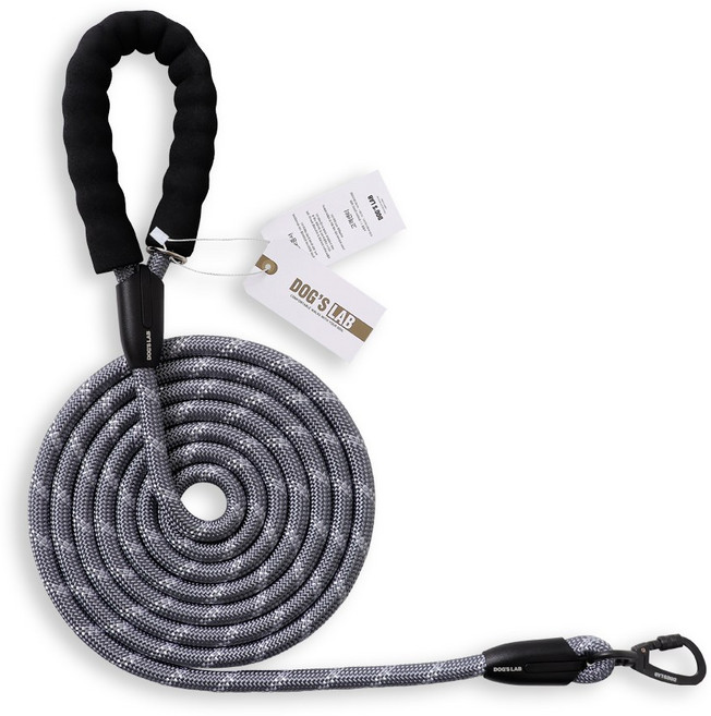 독스랩 1.5m 2m 3m 5m 스트롱 로프 소형견 중형견 대형견 줄 강아지 리드줄 산책줄 베이직 로프, 그레이, 1개