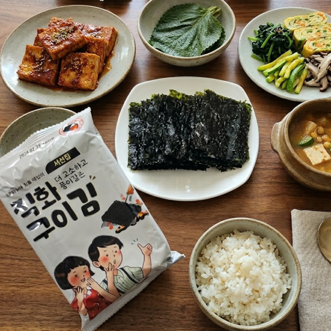 [HACCP] 옛날 시장 구운 김맛 직화 구이 김 우리나라 3대 명산지 서천 구운김 도시락김 5g*27봉, 1개, 135g